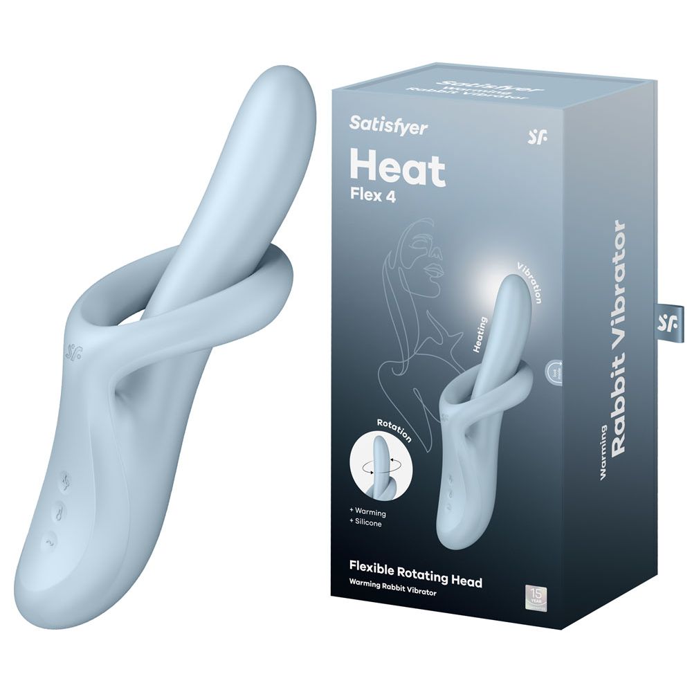Satisfyer Heat Flex 4 - Blue - Blue USB Rechargeable Heating Vibrator