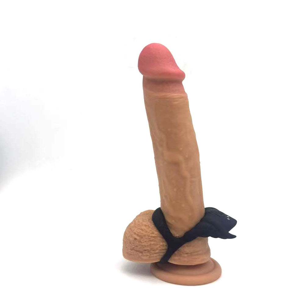 Maia ROCKY - Black - Black USB Rechargeable Vibrating Cock & Balls Ring