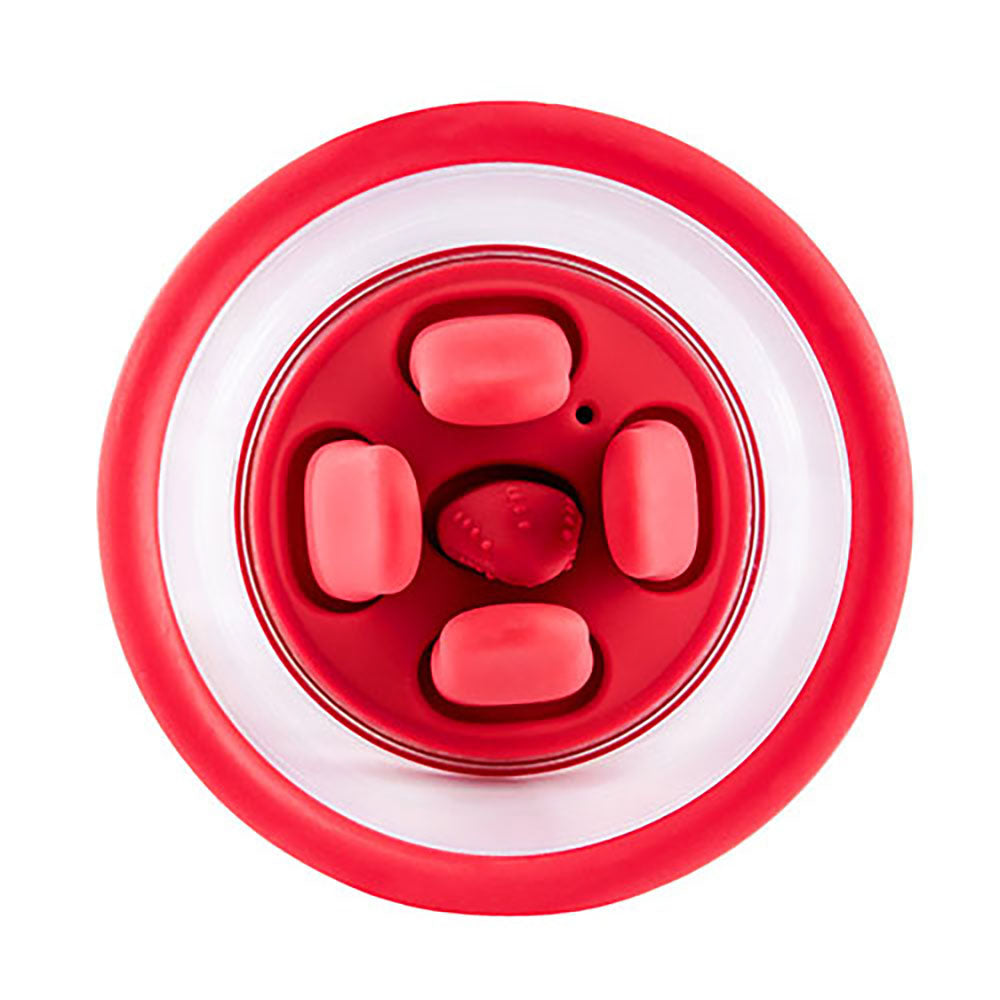 Adam & Eve SQUEEZE-N-PLEASE Pump - Red - Red USB Rechargeable Vaginal Pump with Massaging Tongue and Fingers