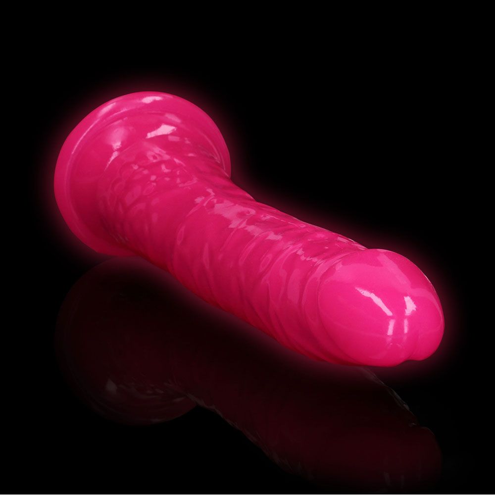 REALROCK 29 cm Slim Glow in the Dark Neon - Pink - Glow in Dark Pink 29 cm (11'') Dong