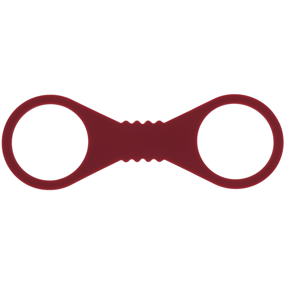 Sex & Mischief Enchanted Large Silicone Cuffs - Burgundy Large Restraints