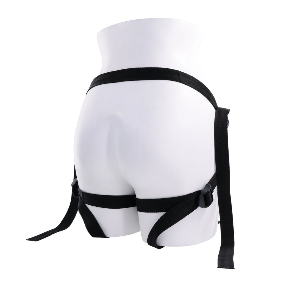 SPORTSHEETS Velvet Noir Strap On - Black Adjustable Strap-On Harness (No Probe Included)