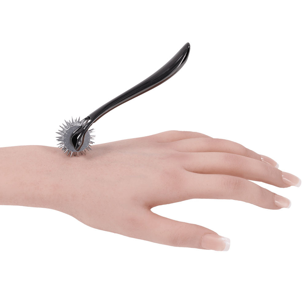 SPORTSHEETS Signature Wartenberg Wheel - Black/Silver Sensation Play Item