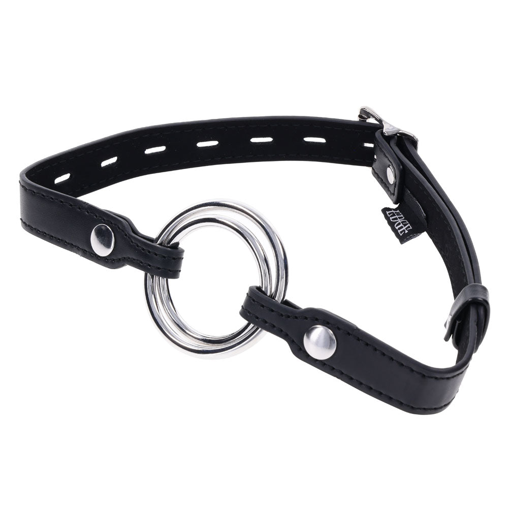 EDGE Interchangeable Ring Gag - Black Mouth Gag Restraint with 2 Interchangeable Pieces